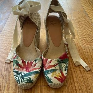 Castañer Women's Carina Ankle Tie Espadrille Wedge Sandals